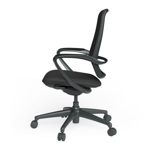Astral Meeting Chair Black PU with Arms