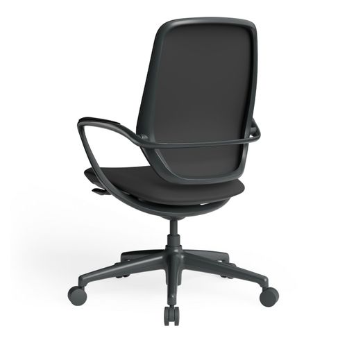 Astral Meeting Chair Black PU with Arms