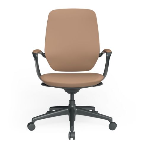 Astral Meeting Chair Tan PU with Arms