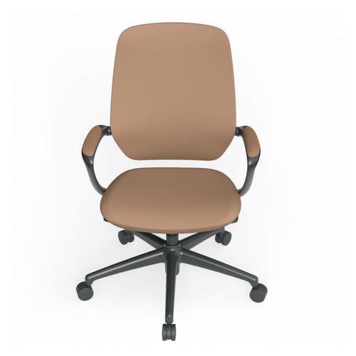 Astral Meeting Chair Tan PU with Arms