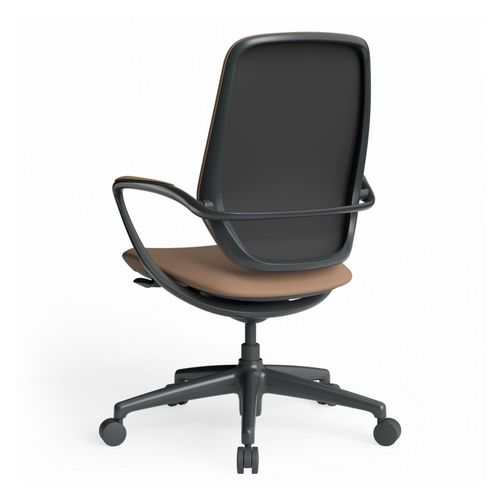 Astral Meeting Chair Tan PU with Arms