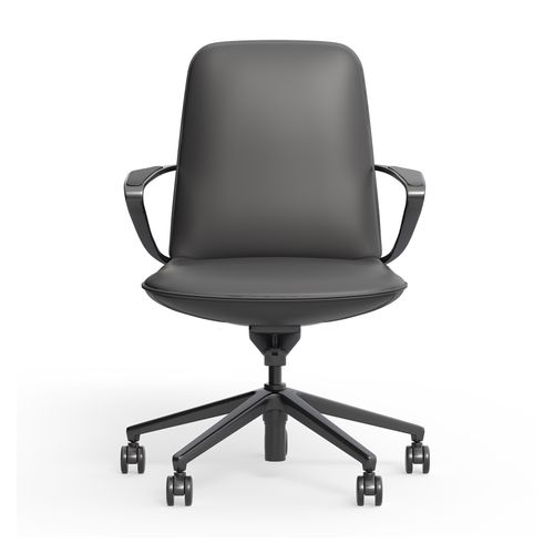 Nico Executive Chair Mid Back Charcoal Leather