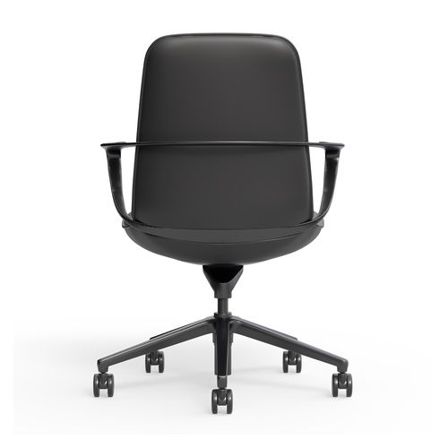 Nico Executive Chair Mid Back Charcoal Leather