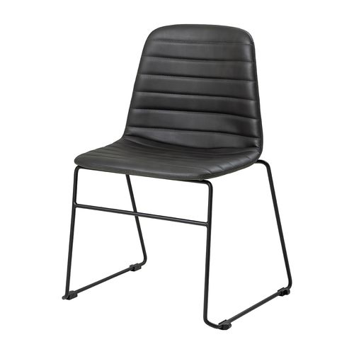 Sofia Chair Black Sled Base Black PU