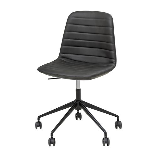 Sofia Chair Black Gas Lift Castor Base Black PU