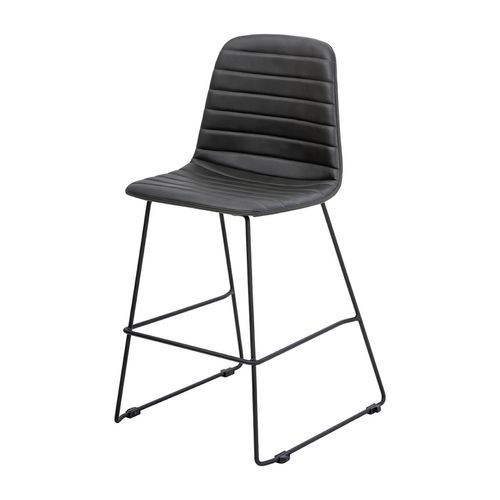 Sofia Kitchen Stool Black Sled Base Black PU
