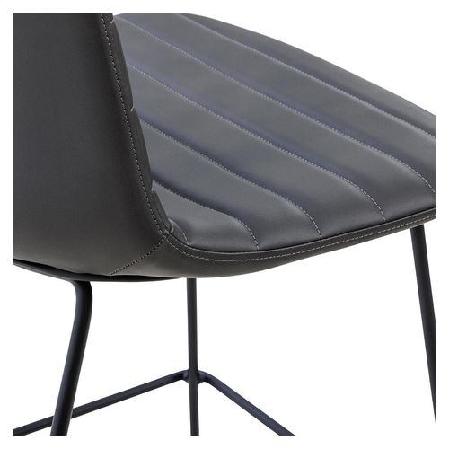 Sofia Kitchen Stool Black Sled Base Black PU