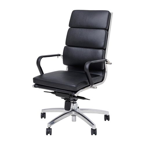 Mode Executive Chair High Back with Arms Chrome Base Black PU