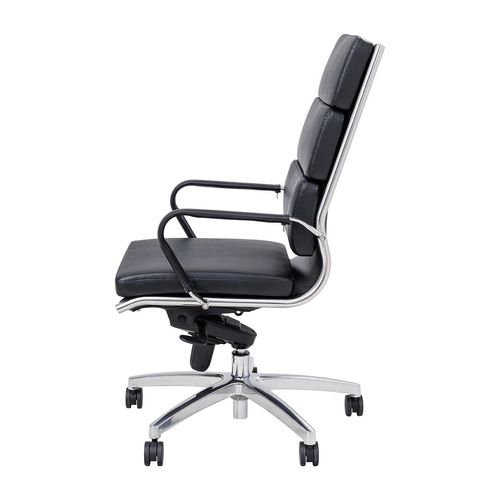 Mode Executive Chair High Back with Arms Chrome Base Black PU