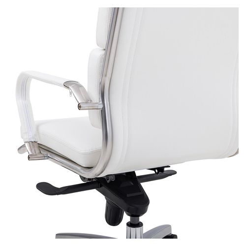 Mode Executive Chair High Back with Arms Chrome Base White PU