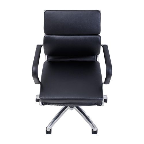 Mode Executive Chair Mid Back with Arms Chrome Base Black PU