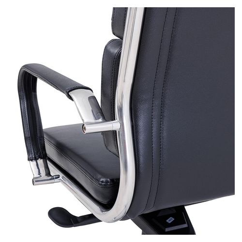 Mode Executive Chair Mid Back with Arms Chrome Base Black PU