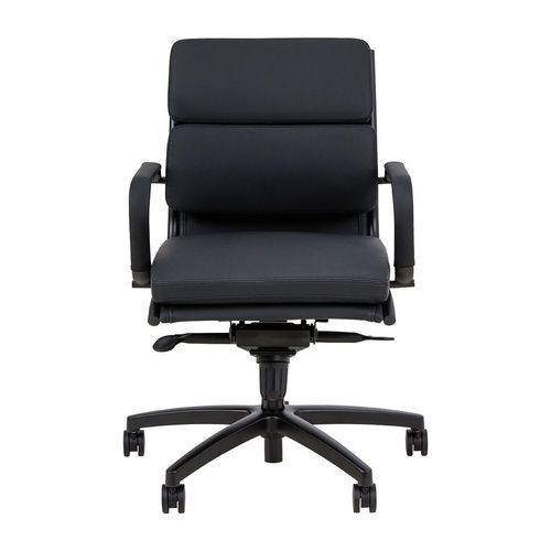 Mode Executive Chair Mid Back with Arms Black Base Black PU