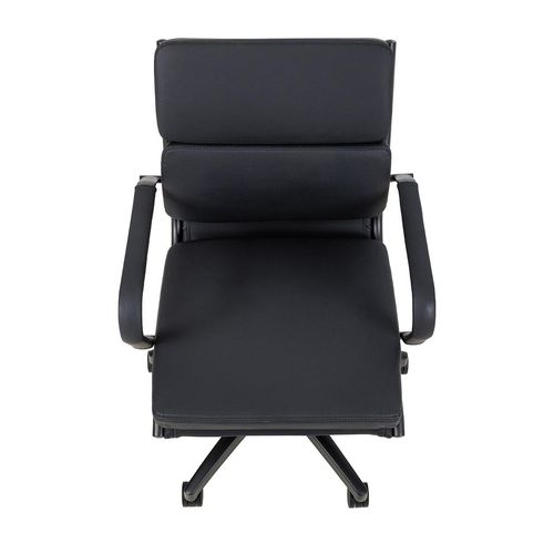 Mode Executive Chair Mid Back with Arms Black Base Black PU
