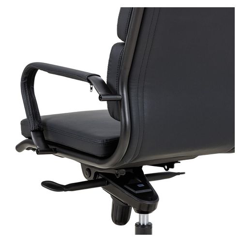 Mode Executive Chair Mid Back with Arms Black Base Black PU