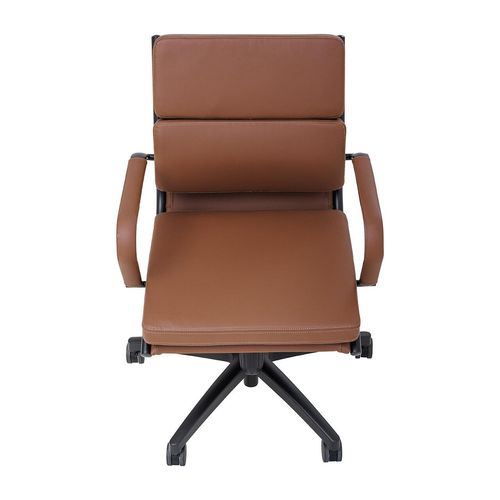 Mode Executive Chair Mid Back with Arms Black Base Chocolate PU