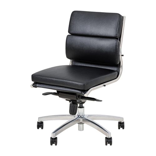 Mode Executive Chair Mid Back no Arms Chrome Base Black PU