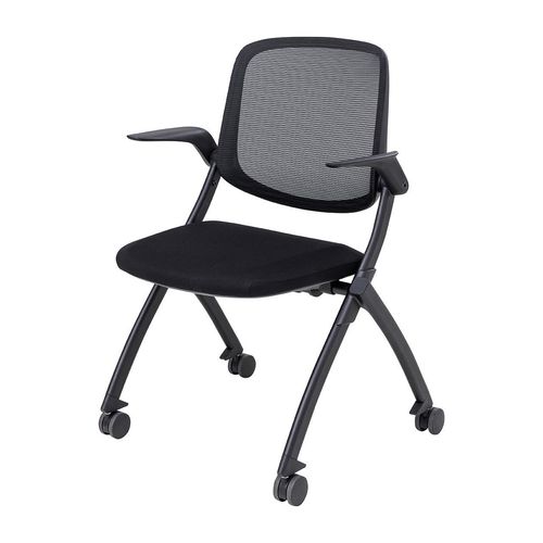 Logic Training Chair with Castors & Arms Black