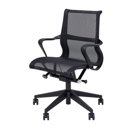Scroll Mesh Boardroom Chair with Arms Black