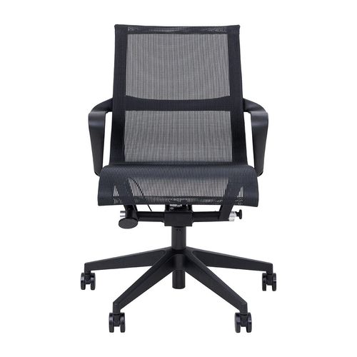 Scroll Mesh Boardroom Chair with Arms Black