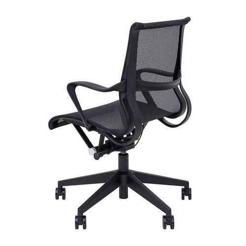 Scroll Mesh Boardroom Chair with Arms Black