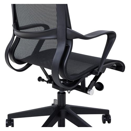 Scroll Mesh Boardroom Chair with Arms Black