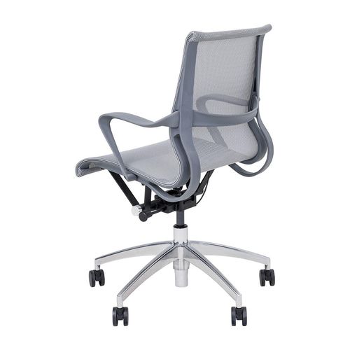 Scroll Mesh Boardroom Chair with Arms Grey