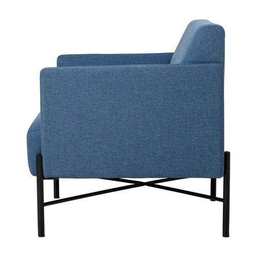 Avalon 1-Seater Lounge Vico Ocean Blue Upholstery