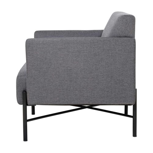 Avalon 1-Seater Lounge Vico Ashstone Grey Upholstery