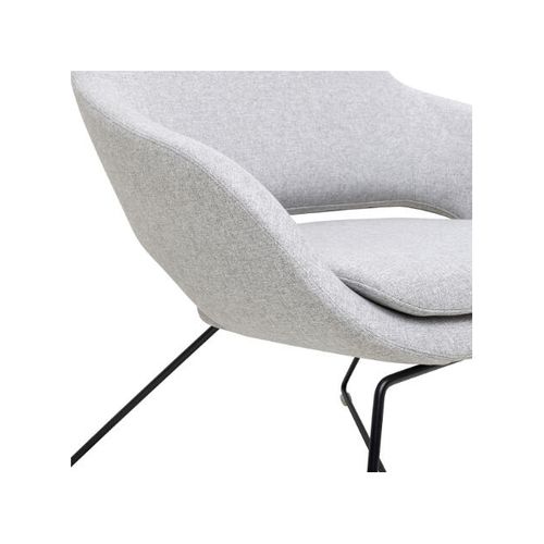 Elaro Lounge Chair Black Frame Greymist Fabric