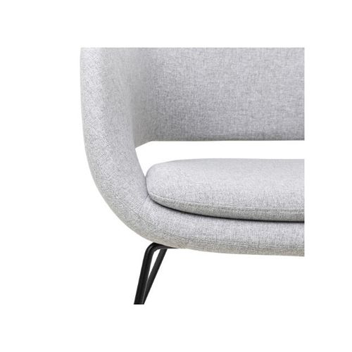 Elaro Meeting Chair Black Frame Greymist Fabric