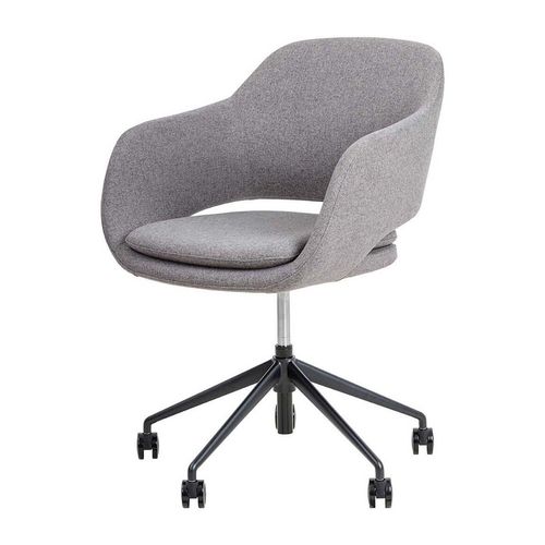 Elaro Meeting Chair Black Frame with Castors Onyx Fabric