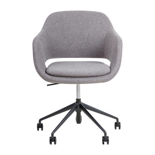 Elaro Meeting Chair Black Frame with Castors Onyx Fabric
