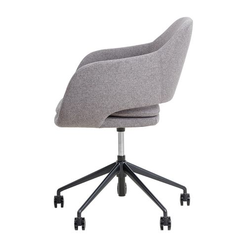 Elaro Meeting Chair Black Frame with Castors Onyx Fabric