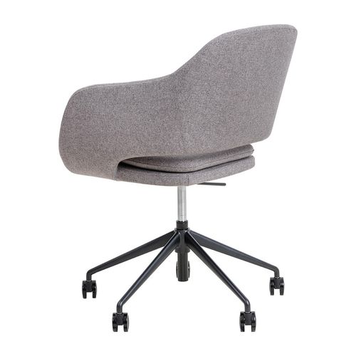 Elaro Meeting Chair Black Frame with Castors Onyx Fabric