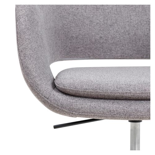 Elaro Meeting Chair Black Frame with Castors Onyx Fabric
