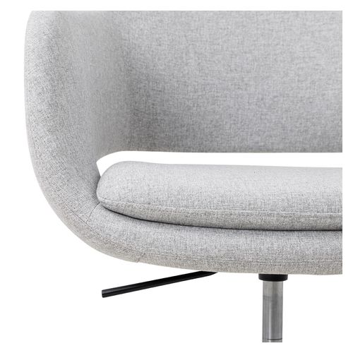 Elaro Meeting Chair Black Frame with Castors Greymist Fabric