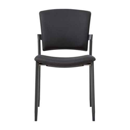 Zipp Visitor Chair 4-Leg Black Frame Black Fabric