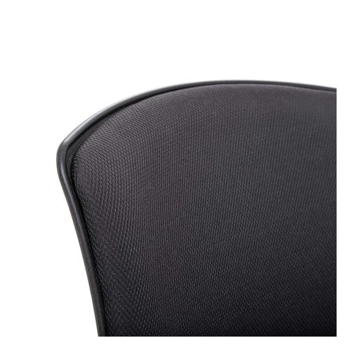 Zipp Visitor Chair 4-Leg Black Frame Black Fabric