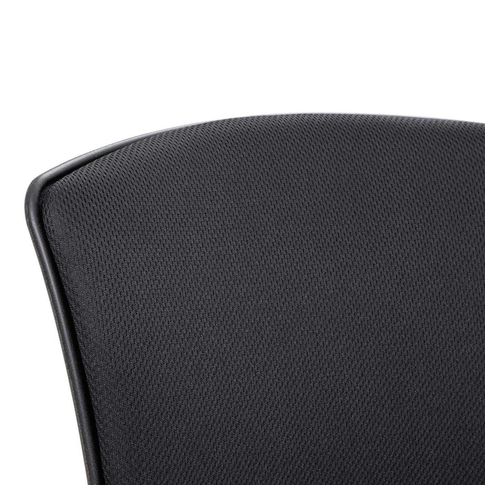 Zipp Visitor Chair 4-Leg Black Frame with Arms Black Fabric