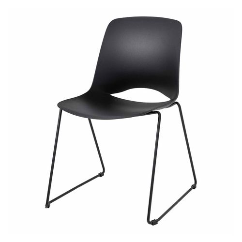 Vista Glide Chair Black Sled Base Black Shell