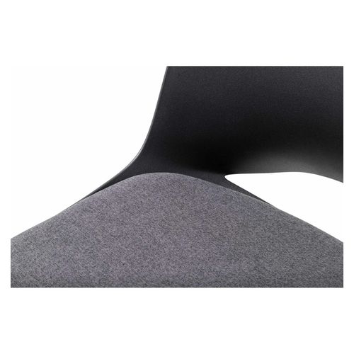 Vista Glide Chair Black Sled Base Black Shell & Charcoal Seat Pad