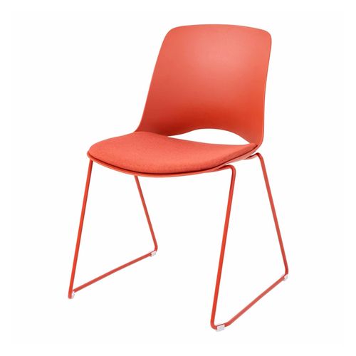 Vista Glide Chair Rust Sled Base Rust Shell & Rust Seat Pad