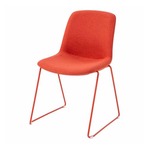 Vista Glide Chair Rust Sled Base Rust Fabric