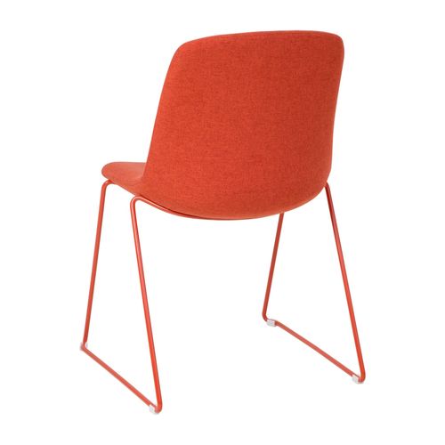 Vista Glide Chair Rust Sled Base Rust Fabric