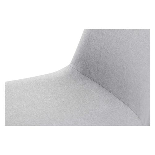 Vista Glide Chair White Sled Base Silver Fabric