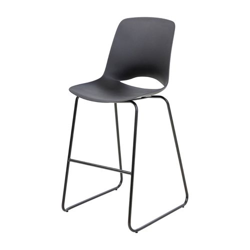 Vista Rise Barstool Black Sled Base Black Shell