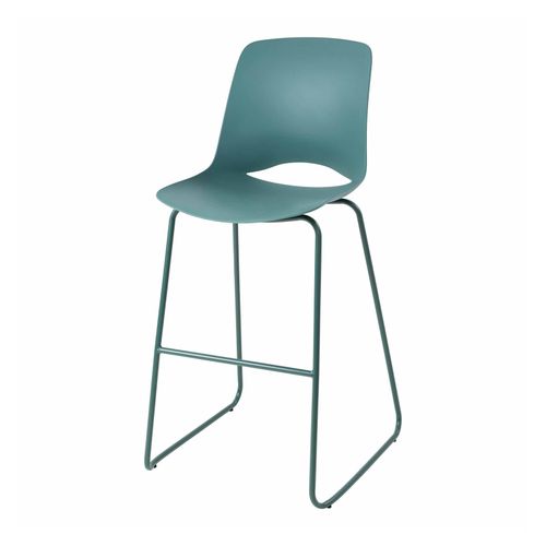 Vista Rise Barstool Moss Sled Base Moss Shell