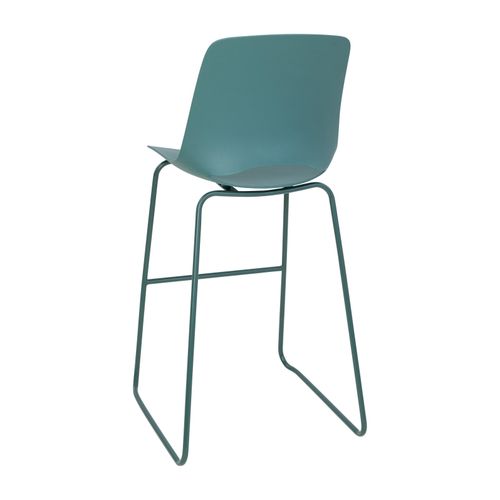 Vista Rise Barstool Moss Sled Base Moss Shell