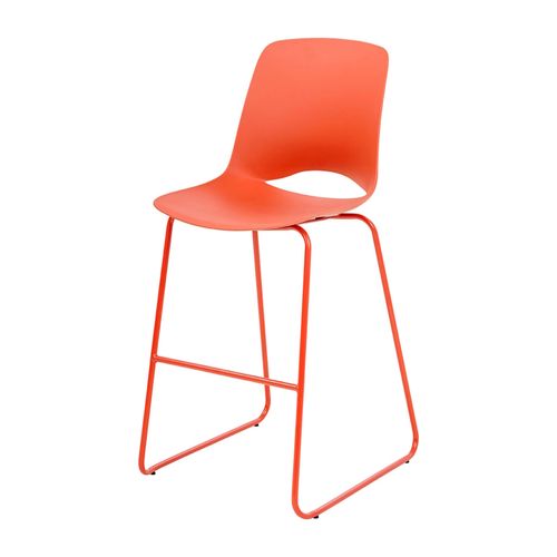 Vista Rise Barstool Rust Sled Base Rust Shell